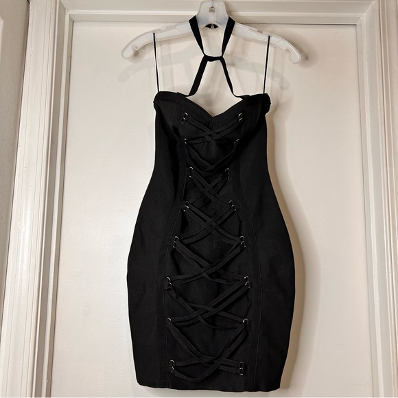Fashion Nova Halter Bodycon Mini Dress - Size Small (NWT) - Picture 4 of 16